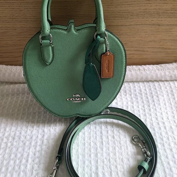 💚🍏COACH Green Apple Crossbody Shoulder Top Handle Bag New no tags - Picture 2 of 2